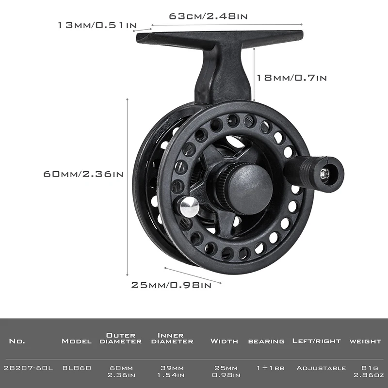 Сверхлегкая зимняя удочка со льдом 51 см с комбинированным набором катушек для