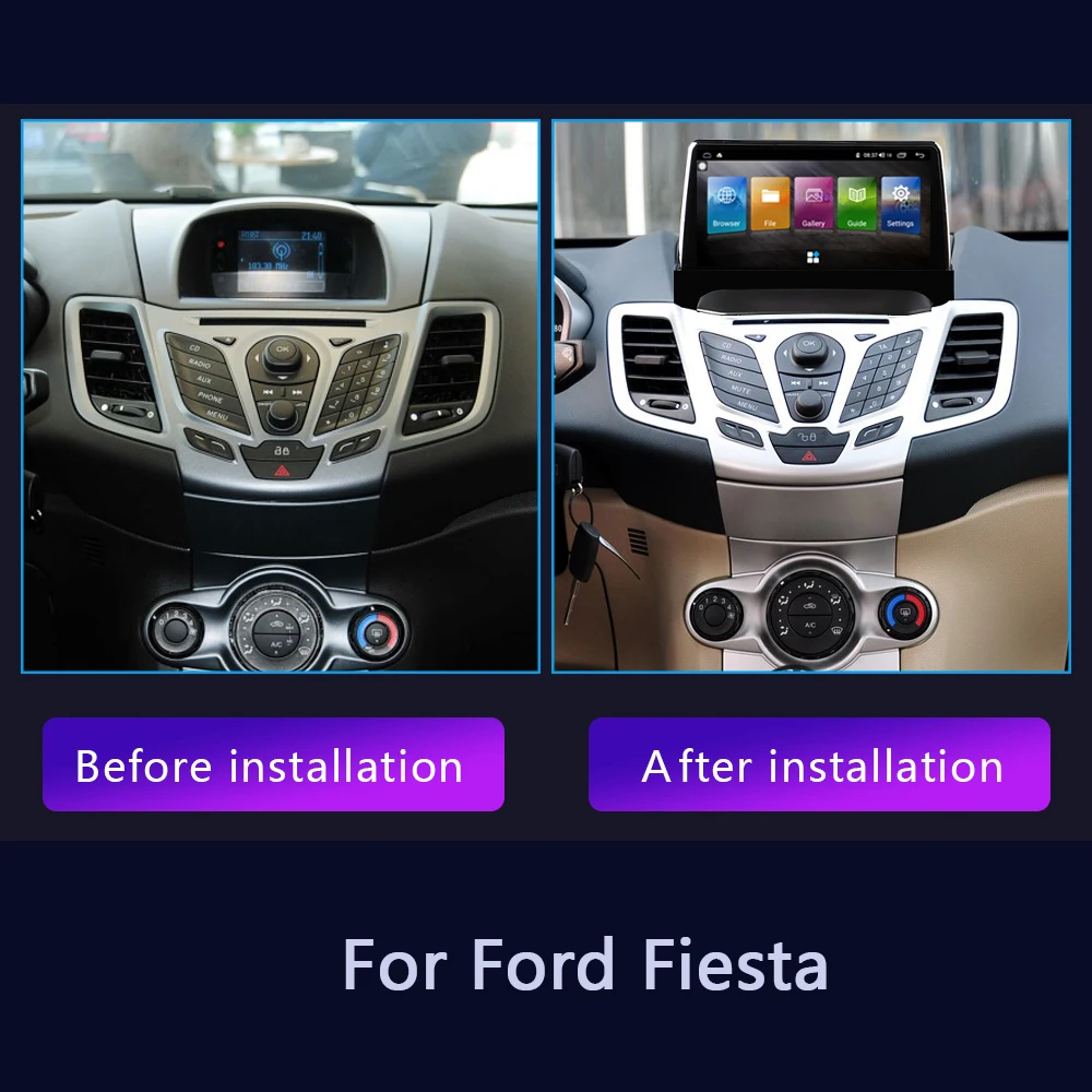 

For Ford Fiesta 2009-2014 Car Multimedia Player GPS Navigation Video Radio Stereo 2 Din DSP Carplay Head Unit 128G Android 11.0