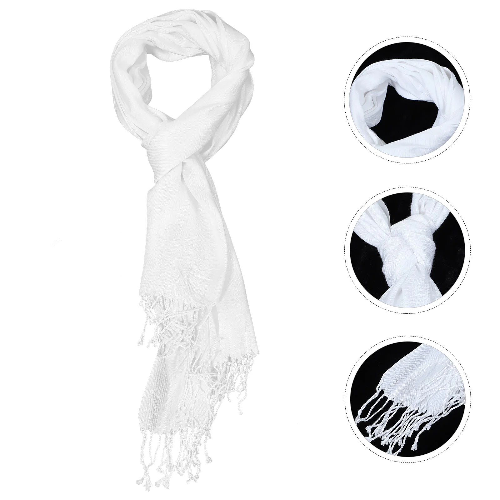 Чистый белый шарф для рисования ручная работа детский аксессуар сделай сам