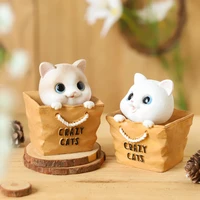 cute cat miniatures modern home room car decoration kawaii home room decor christmas gift