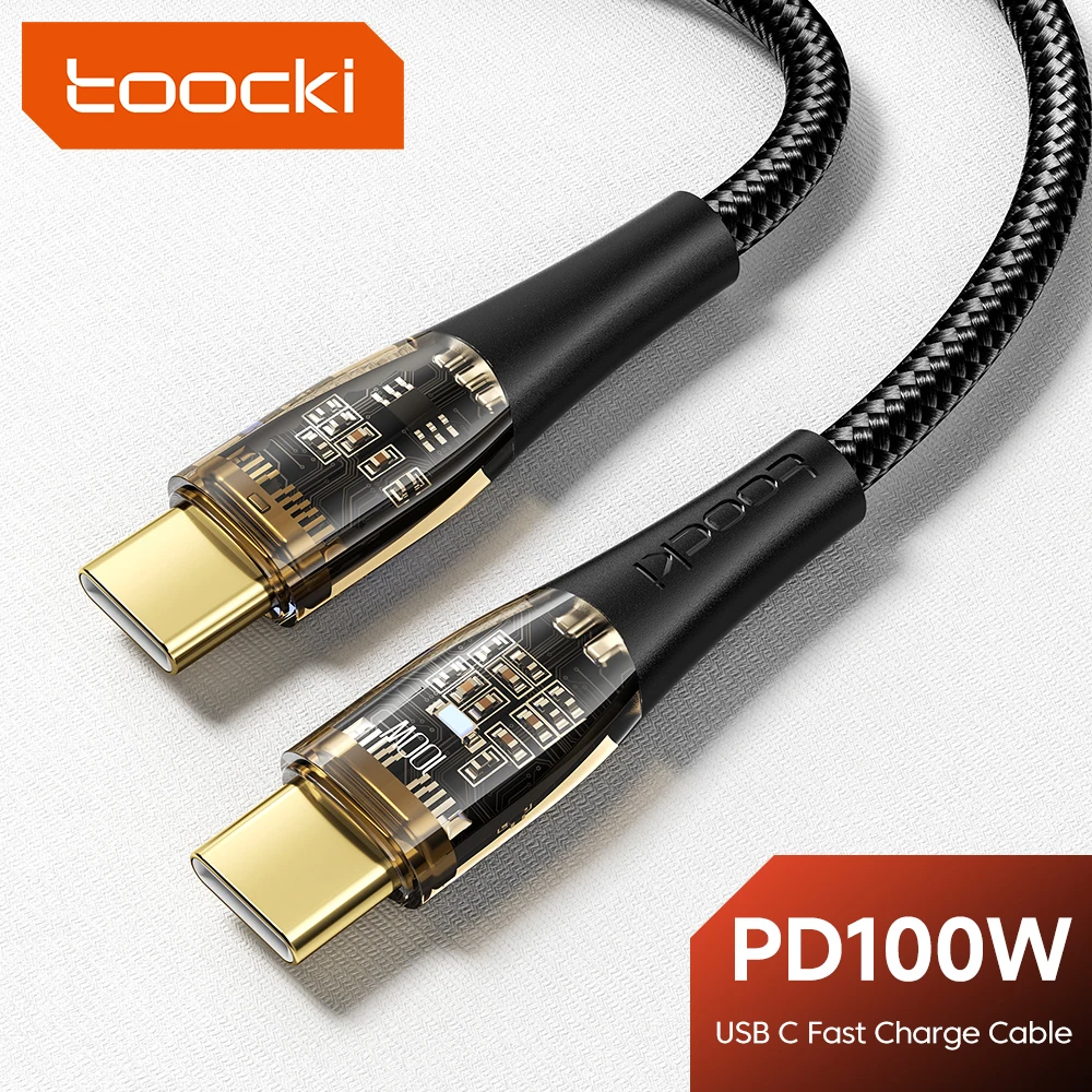 

Toocki PD USB C To USB Type C Cable 100W 60W Fast Charge Data Cable For Xiaomi Samsung Huawei Macbook C To C Charging Kabel USBC