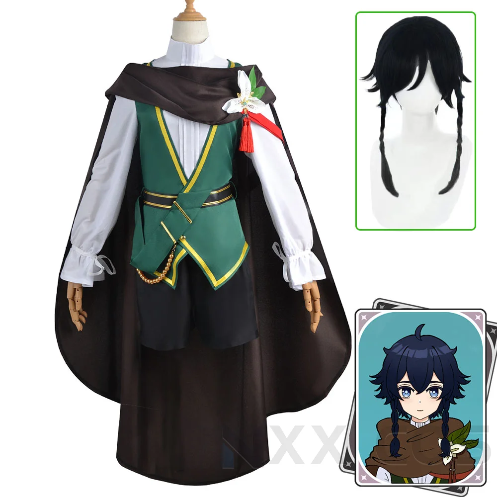 

Костюм для косплея Venti Genshin Impact, женский наряд, Аниме игра Wendi Windy, костюм для косплея на Хэллоуин