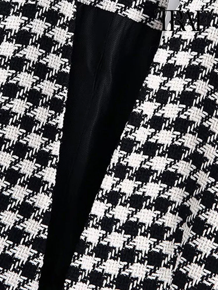 Женский твидовый блейзер с длинным рукавом карманами | Женская одежда