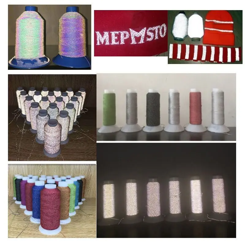 Светоотражающая нить рулон вышивальной пряжи совместимый с швейными машинами
