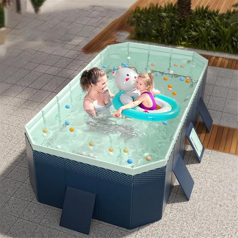 

PVC Swimming Pool Non-Inflatable Folding Portable Thickened Wear-Resistant Outdoor Large Pools Family Swimming Bathing Toy Child