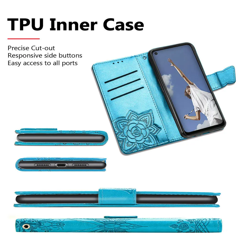 For OPPO A57S A17 A54 74 5G Flip Case Emboss Leather Protect Funda A 57 77 76 17 K A16 36 A94 A57 52 A96 A15 S A74 Wallet Cover