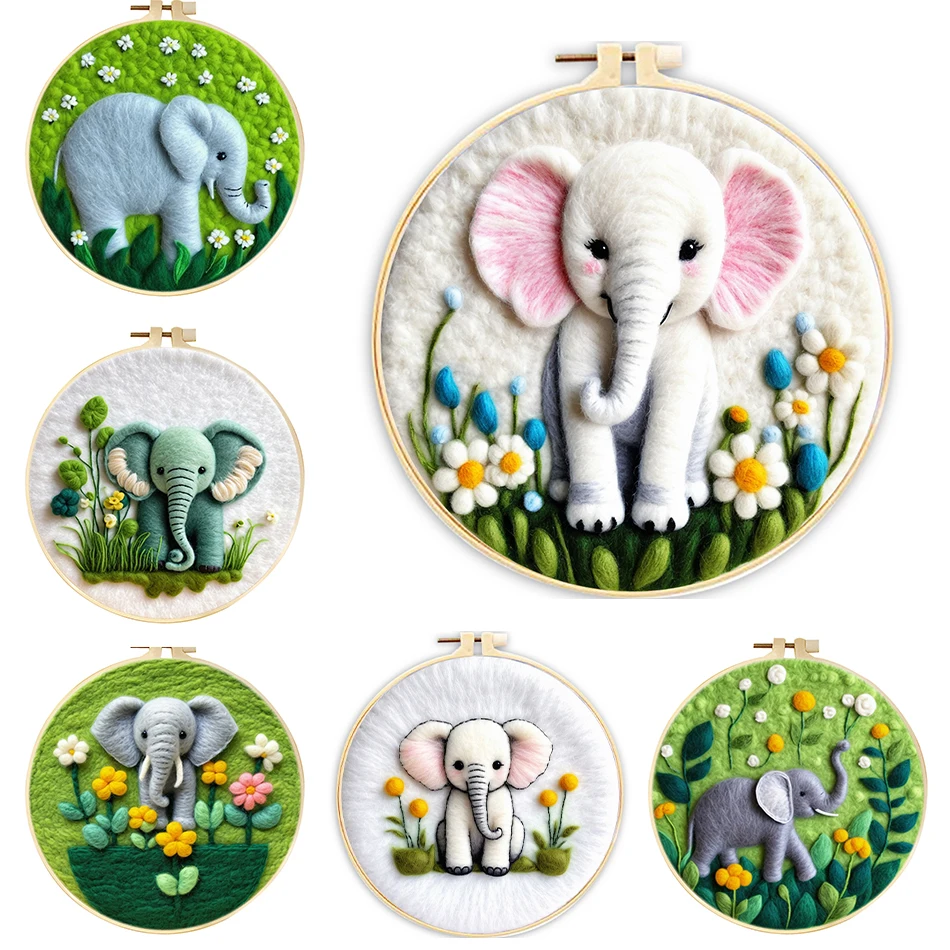 Ruopoty Diy Комплект Для Рисования Из Фетра И Шерсти С Рамкой Инструменты Вышивания