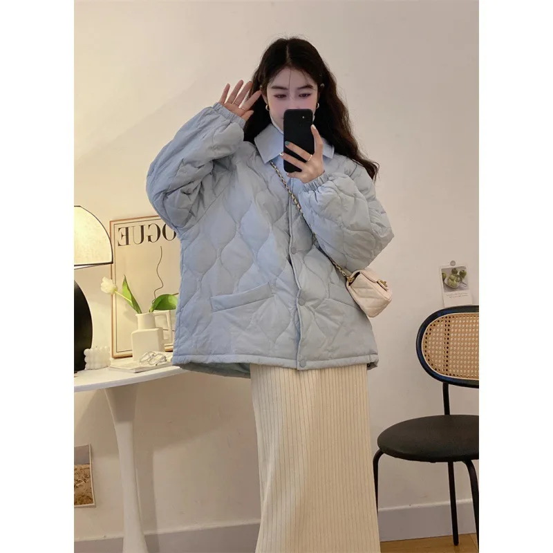 Ringer Cotton Jacket Female Korean System 2022 Winter New Thickened Design Sense of A Small Child Cotton Jacket