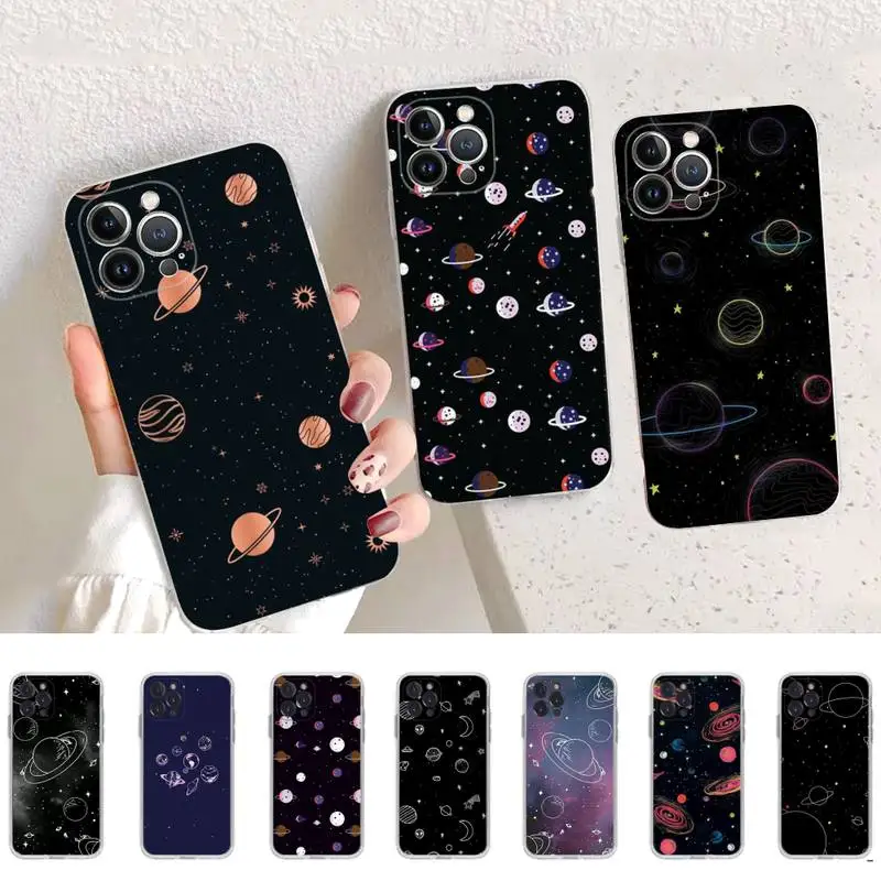 

Lovebay Space Planet Phone Case Silicone Soft for iphone 14 13 12 11 Pro Mini XS MAX 8 7 6 Plus X XS XR Cover