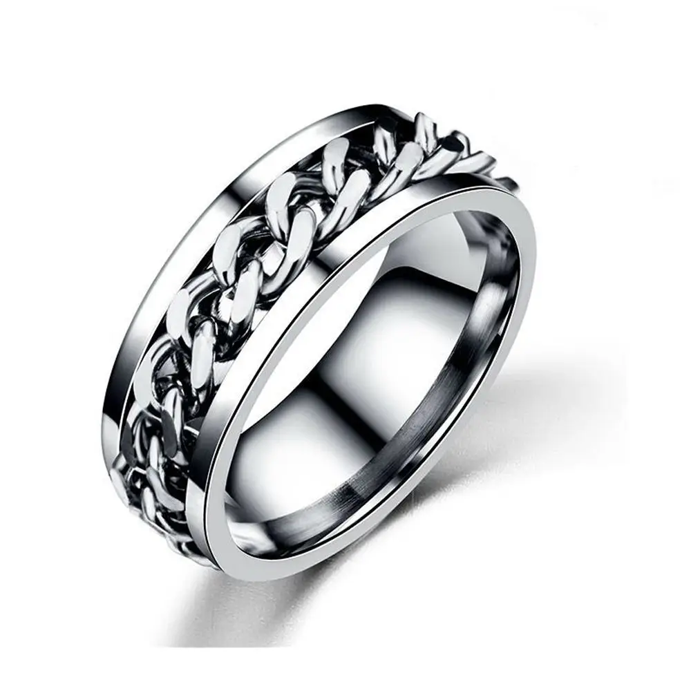 2 шт./набор мужские кольца из нержавеющей стали в Корейском стиле