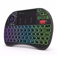 rii x8 2 4ghz mini wireless keyboard with touchpad voice search led backlit rechargable li ion battery for android tv box pc