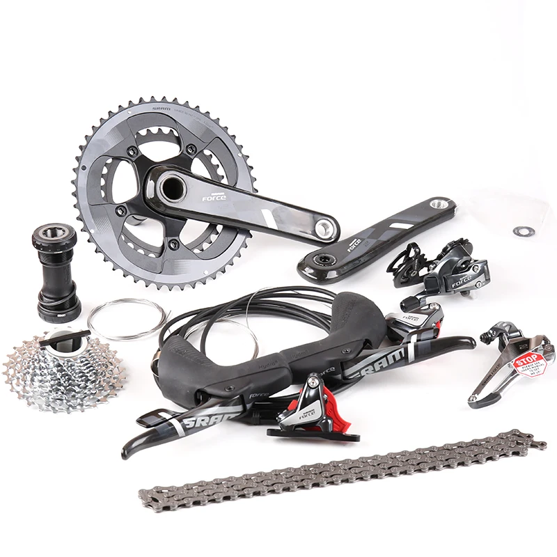 

SRAM FORCE 22 2x11 Speed 50x34T 53x39T 170mm 172.5mm Carbon Road Bicycle Groupset Bike Kit GXP Hydraulic Disc Calipers Brake