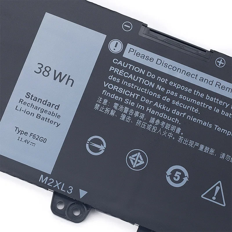 Фото Аккумулятор для ноутбука F62G0 для DELL Inspiron 13 7370 7373 7380 7386, Vostro 5370 P83G P87G P91GRPJC3 39DY5, 11.4V 38WH, запчасти для ноутбуков №4
