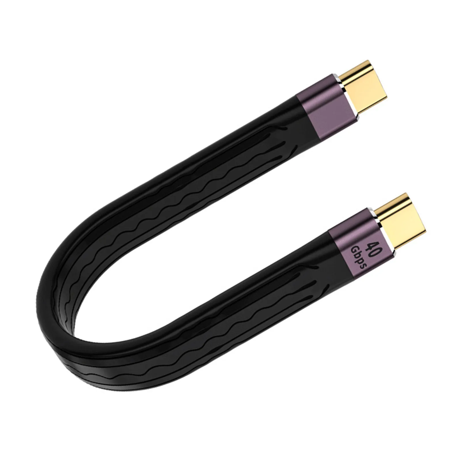 

Flat Short USB C Cable 100W 40Gbps Data Transfer 4K UHD Video PD Fast Charging FPC 3.1 Gen 2 USB C To USB C Cable Compatible