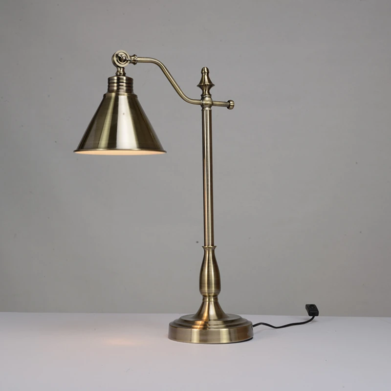 

Antique Copper Desk Lamp Bedroom Head of Bed Study Room Country Retro Eye Protection Northern Europe