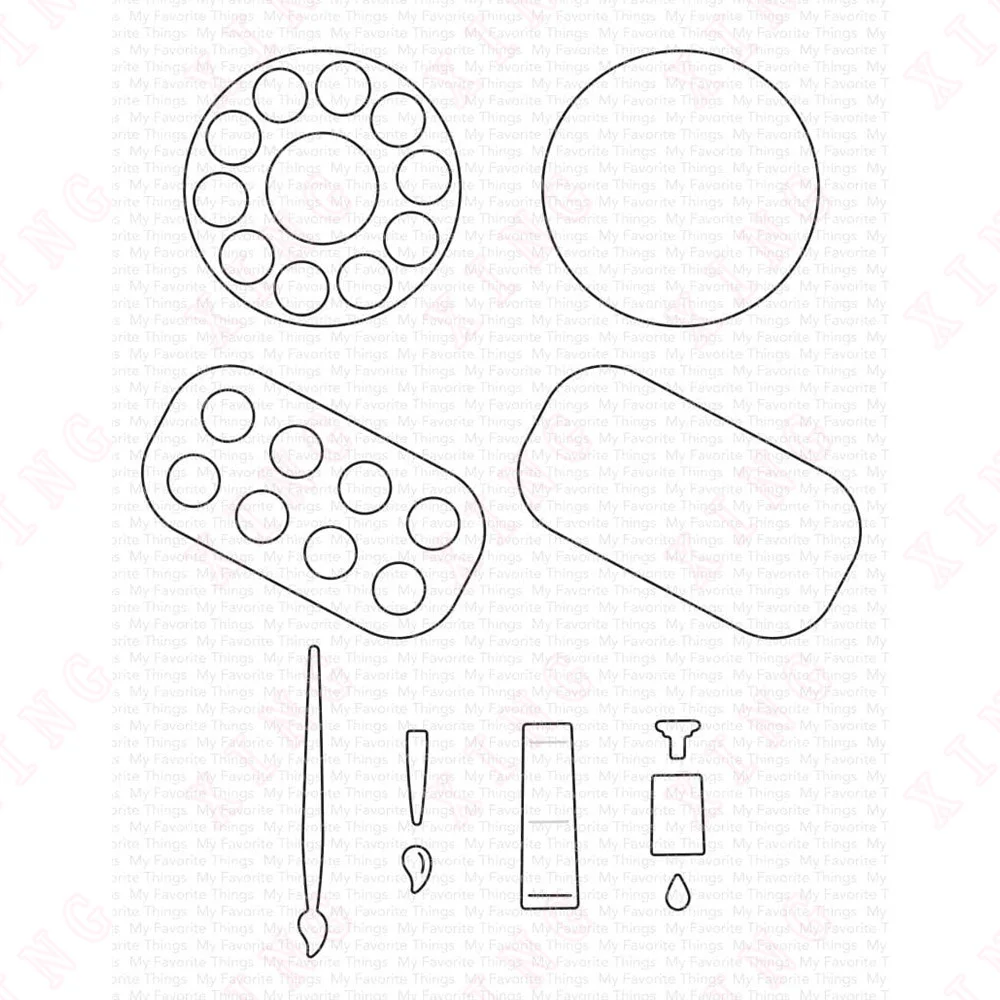 

New Just Add Paint Dies Metal Cutting Dies 2023 Album Card Paper Template Scrapbook Diy Handmade Decoration Craft Embossing Mold
