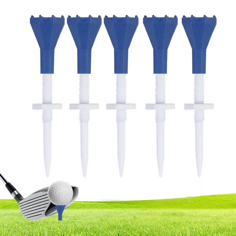 

Golfing Practice Tees 5pcs Limit Golf Ball Pegs Adjustable Height Golf Practicing Accessory For Court And Driving Range Mats