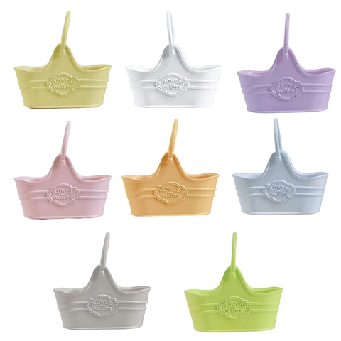 Металлическая корзина для цветов ZTOYL для кукольного домика 1:12