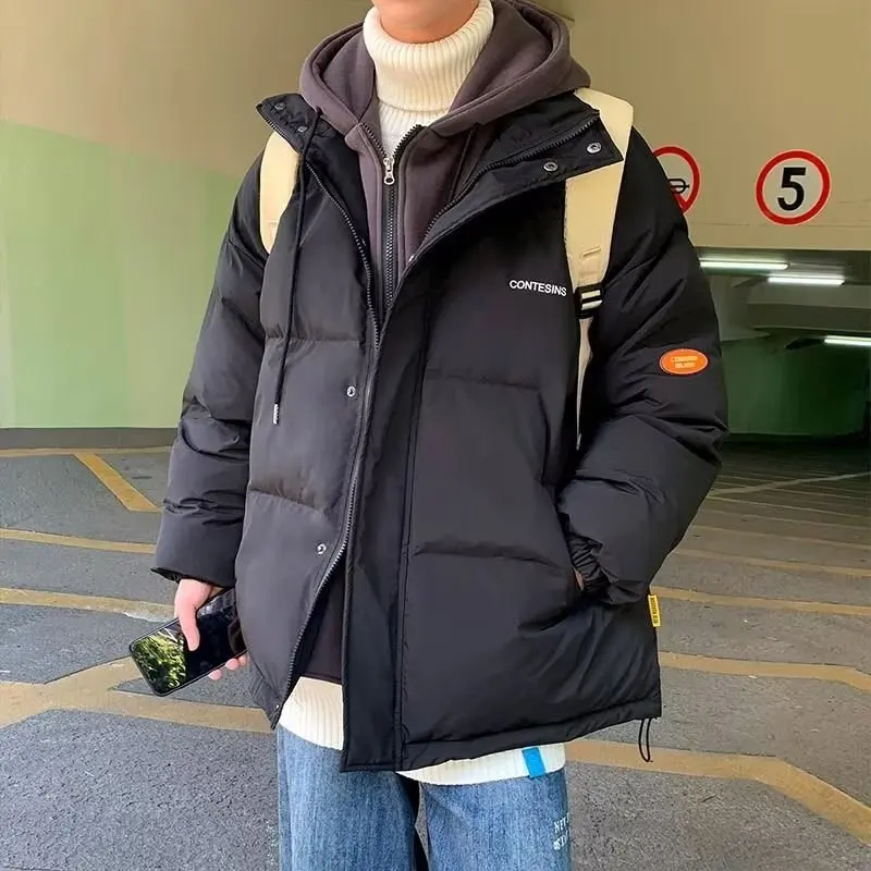 

Мужская и женская зимняя куртка оверсайз, пуховое пальто с хлопковой подкладкой, свободное повседневное плотное теплое пальто, женская мод...