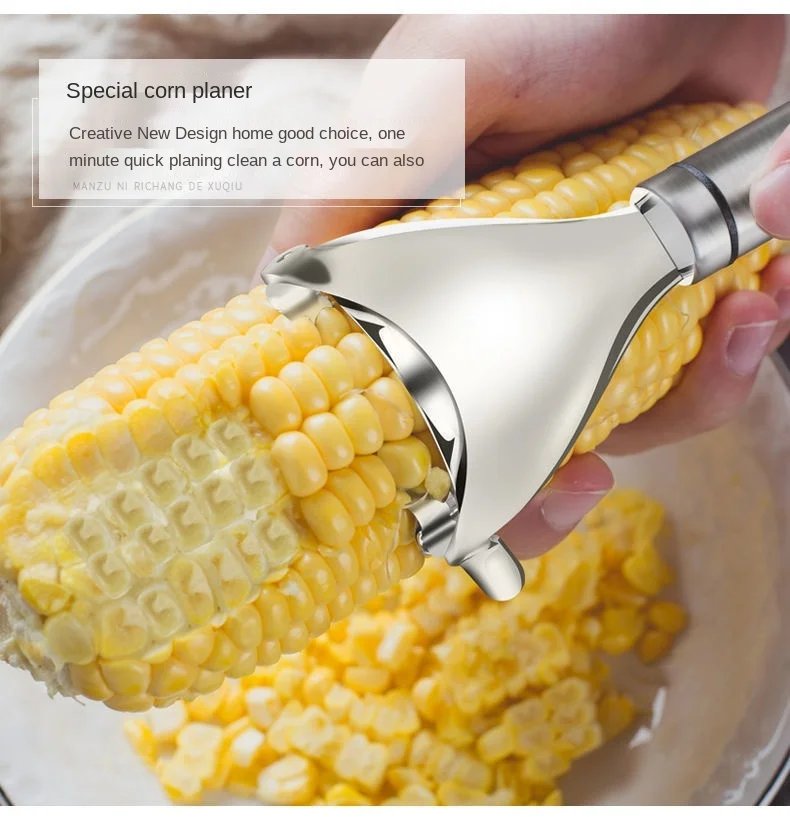 

1PC 2022 Stainless Steel Corn Stripper Corn Kernels Cob Peeler Threshing Kerneler Blade Metal Kitchen Corn Cutter Tools Gadgets