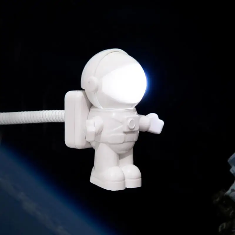 

Гибкая Ночная лампа для спальни с питанием от Usb, портативный ночсветильник в виде астронавта, космонавта, для ноутбука, ПК, ноутбука, чтения