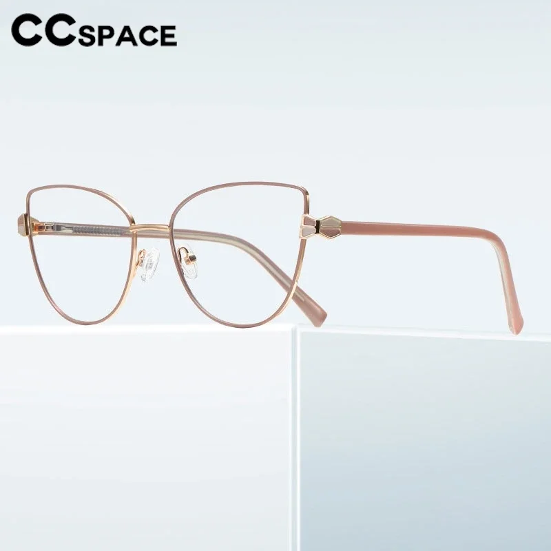 Фото Women Metal Cat Eye Reading Glasses Fashion High Quality Spring Hinge Presbyopia Eyeglass Custom Prescription Spectacles #303813 №3