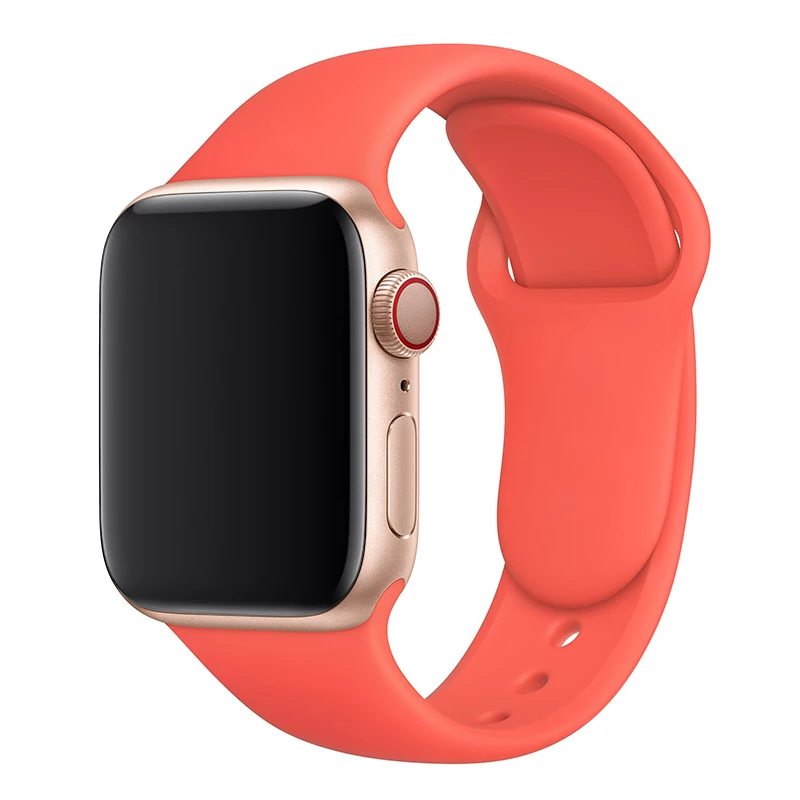 Ремешок силиконовый для Apple Watch Band 44 мм 40 45 41 42 38 браслет iWatch Series 7 3 5 SE 6 |