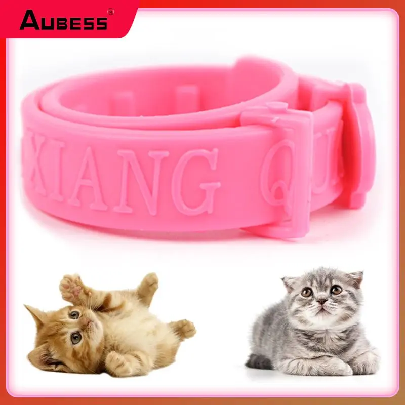 

5 шт., Регулируемый силиконовый ошейник для кошек