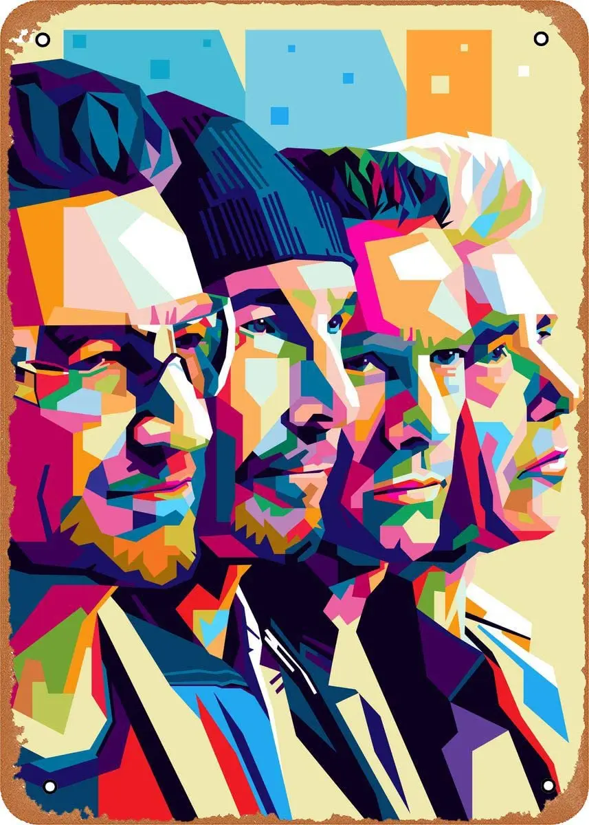 

Знаменитый легендарный музыкальный плакат U2, металлический жестяной знак 8 "x 12"; Винтажный Ретро Настенный декор
