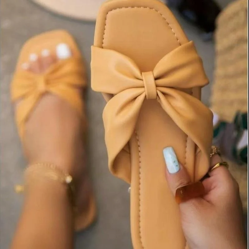 New Narrow Band Square Head Slippers Summer Fashion Slip on Women Sandy Beach Mules Slides Size 36-43 Shoes for Women
