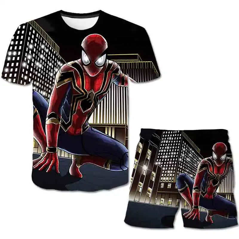 

Baby Boys Mαrvel- Spidermαn Clothes Sets Children Clothing Summer Short Sleeve Tracksuit Boy Sport Suit Costume for Kids Clothes