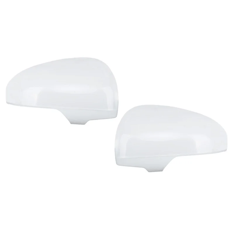 

1Pair Car White Rearview Side Glass Mirror Cover Trim Rear Mirror Covers Shell for Prius 2010 2011 2012