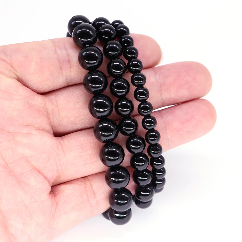 Женский/мужской браслет с бусинами из натурального камня диаметром 6/8 мм