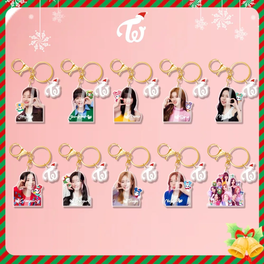 Двойной акриловый брелок KPOP новинка Рождественская серия аксессуары для ключей