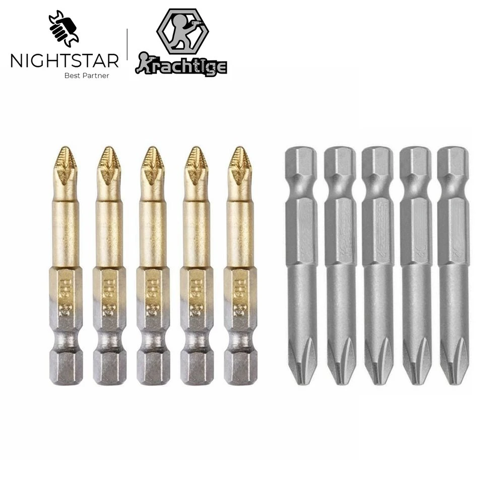 5 шт. Магнитная PH2 Phillips крестообразная головка отвертка 50 мм дрель-Бит Инструмент 1/4 шестигранный хвостовик Crv S2 сталь