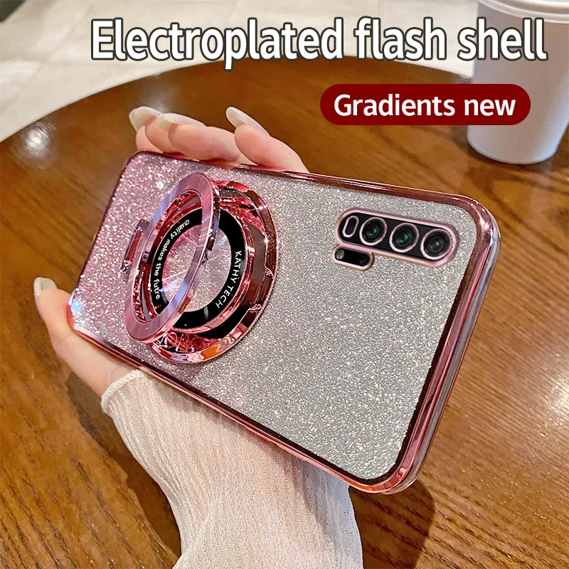 Чехол для Honor 20 Pro гальваническое покрытие Мягкая Блестящая задняя крышка