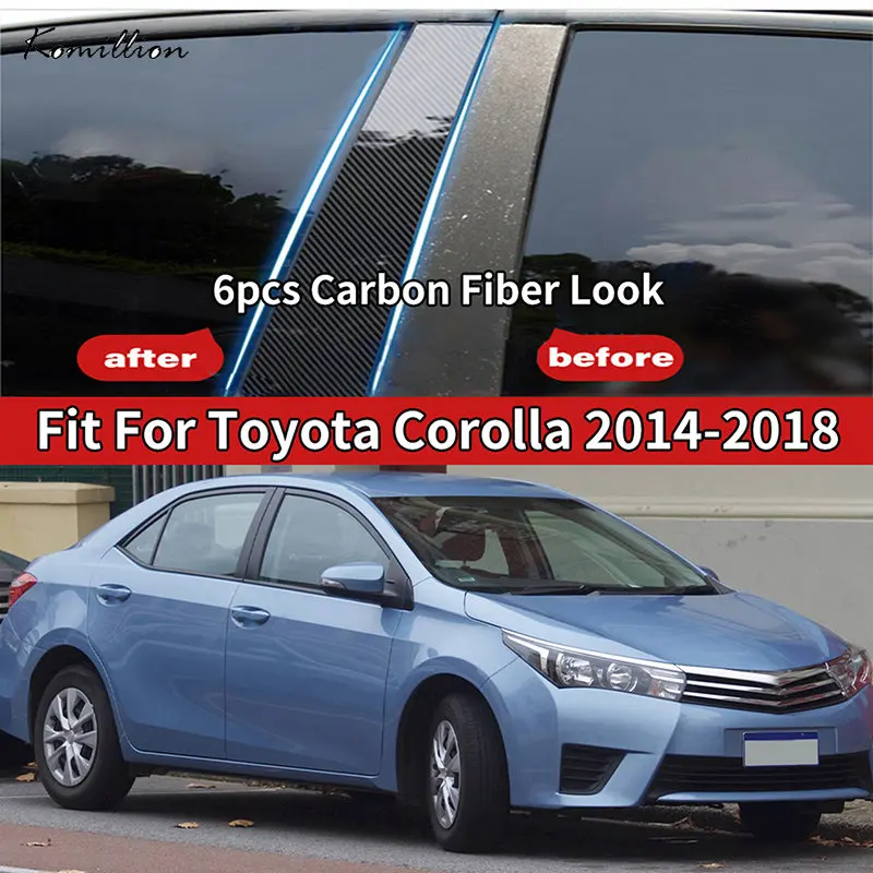 

6 шт./набор, наклейки для Toyota Corolla 2014, 2015, 2016, 2017, 2018