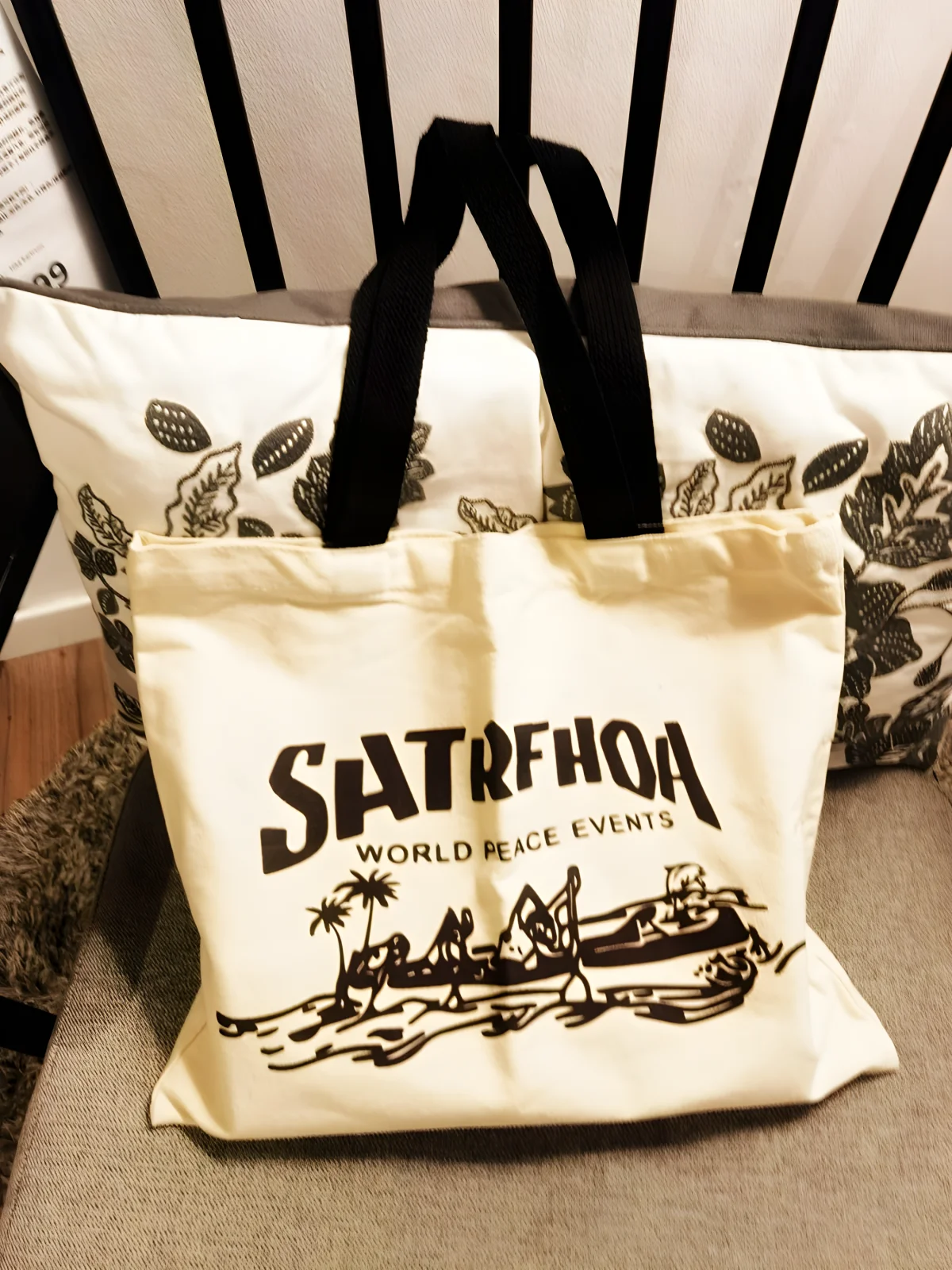 Холщовая сумка-мессенджер на одно плечо