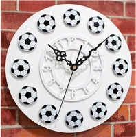 football fans wall clock 30cm modern design silent clock movement good for wall decoration with 2 colors indoor home art decor