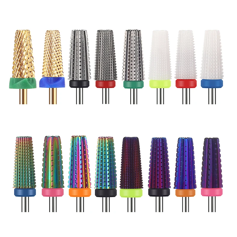 5 в 1 керамическая Вольфрамовая карбидная фреза для ногтей электрические