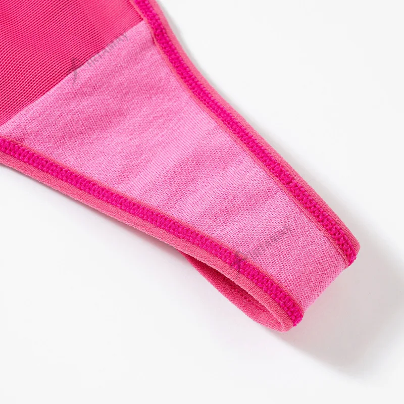 Фото Purcoral 2 шт. Женские трусики-стринги с регулируемыми бретелями, сетчатые, сексуальные, с низкой посадкой, прозрачные, дышащие, женское нижнее белье. №4