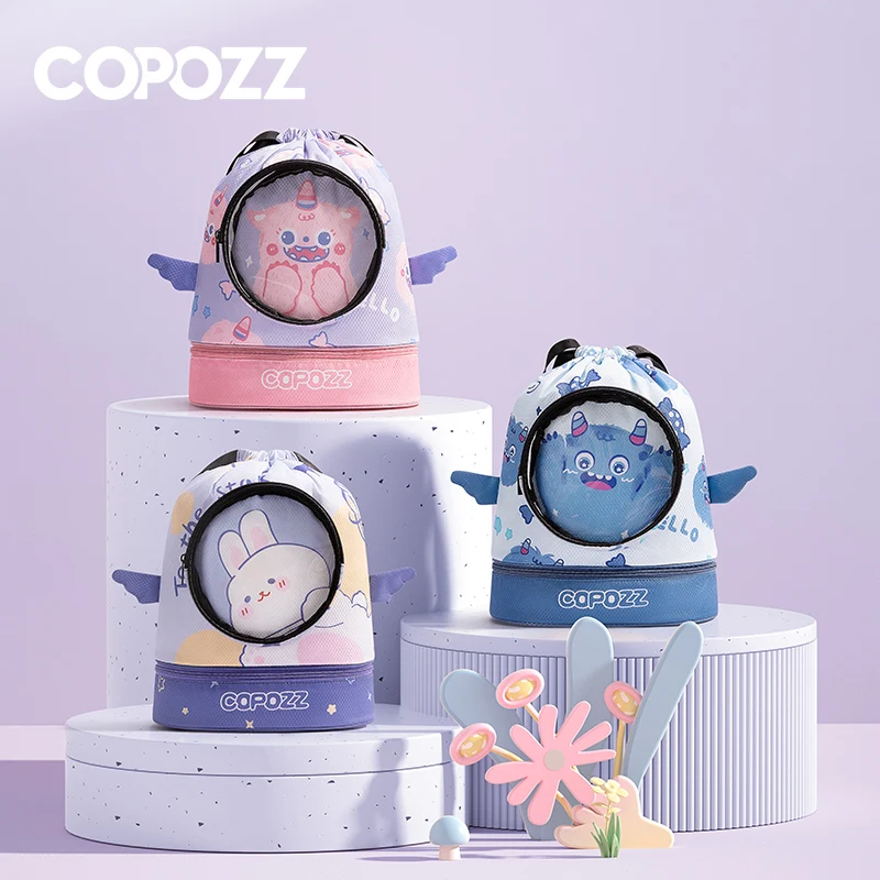 Child Kids Backpack Boys Girls Swimming bag Adjustable Waterproof Cartoon Sports Large Capacity Dry Wet Bags Camping Pool Beach