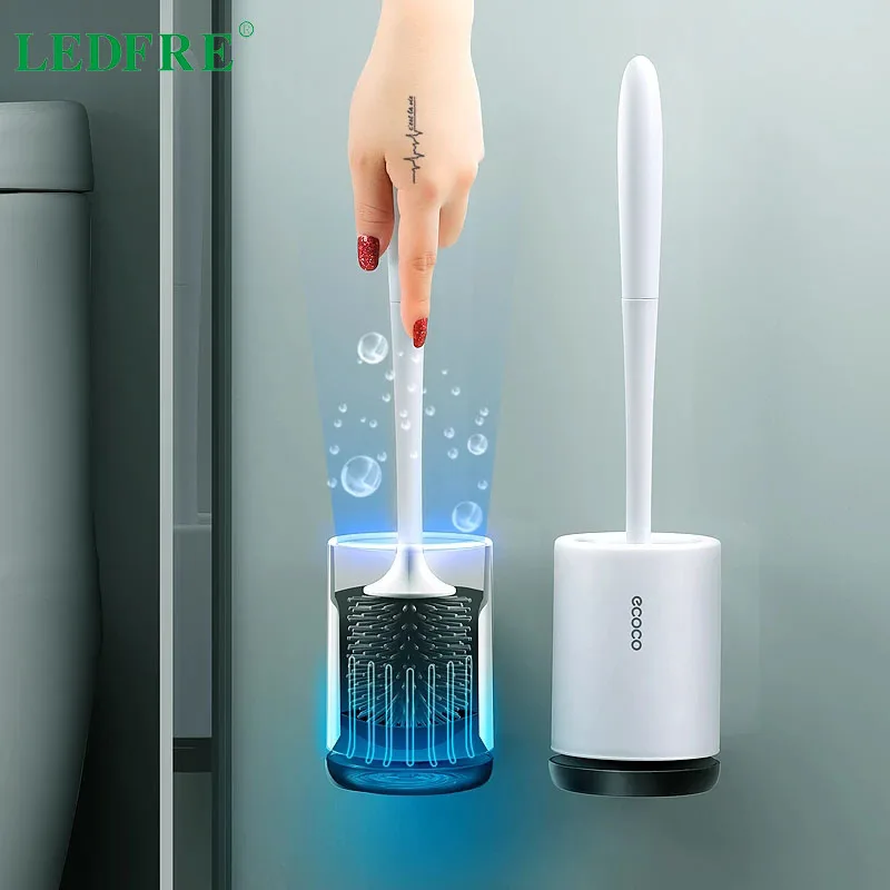 

LEDFRE Toilet Brush Holder Cleaning Brush Kit Bowl Set Soft Bristle Bathroom Cleaning Products Household Goods LF73001