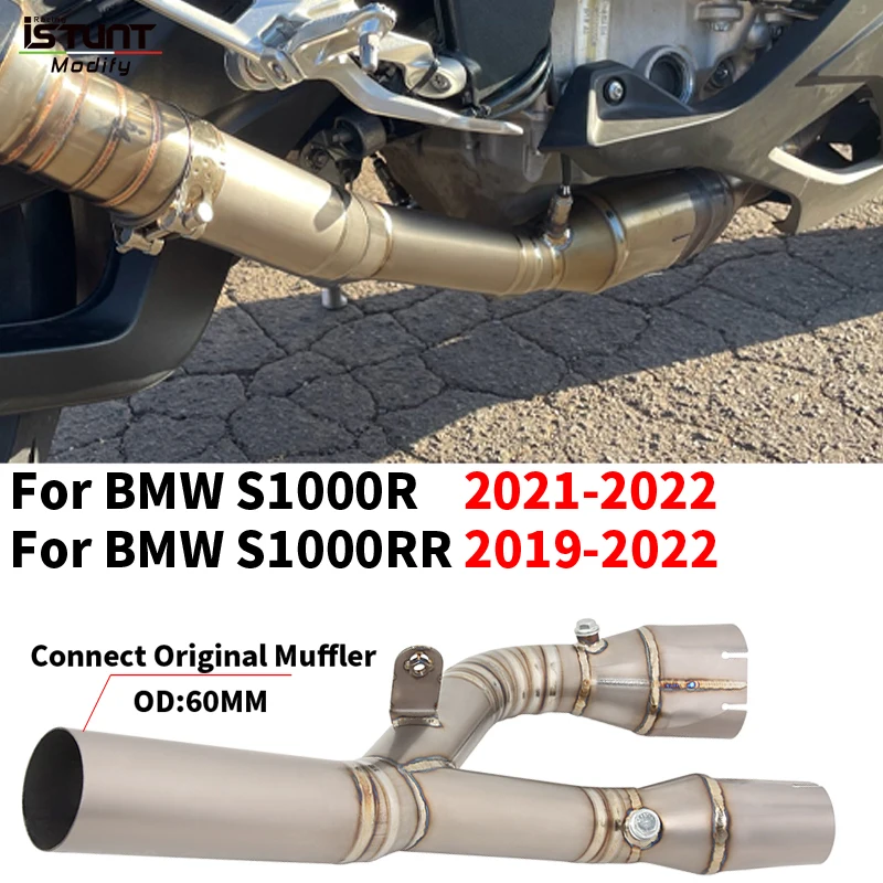

Full Modified Exhaust System Catalyst Delete Link Pipe Motorcycle Exhaust For BMW S1000RR S1000R S1000 R 2019 2020 2021 2022