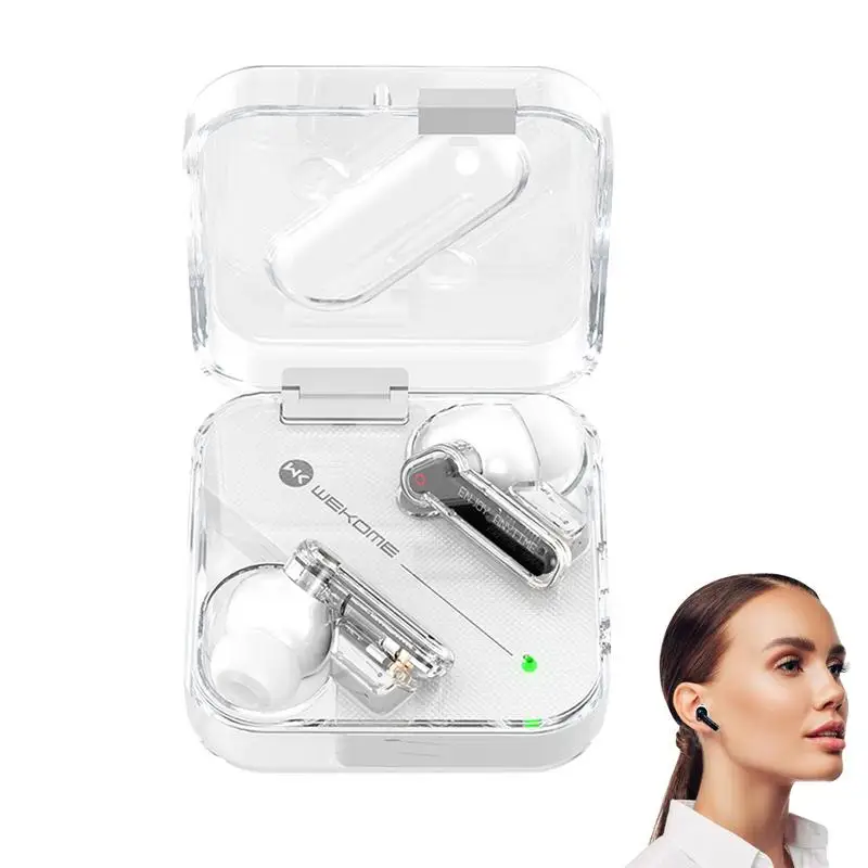 

Шумоподавляющие наушники-вкладыши, Беспроводная Автоматическая подключение, прозрачная гарнитура для звонков с микрофоном, Внутриканальн...