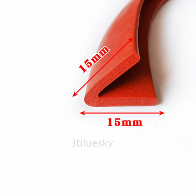 

Silicon Rubber Foam Angle Corner Protecor Collision Avoidance Gasket L Solid Silicone Seals Strip Bar 15x15mm Red