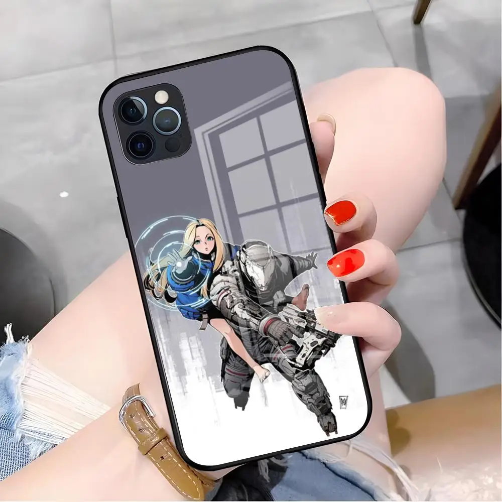 Фото Чехол для телефона Game P-PragMataS-ES для iPhone 17 Pro Max 16 15 14 Pro Max 13 11 X Xs Xr 8 7Plus, стеклянная крышка №1