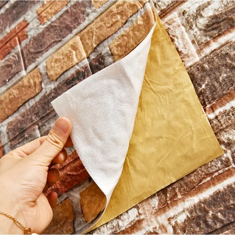 

10pcs 35*30cm 3D Brick Pattern Wall Sticker Self-Adhesive Panel For Kitchen Cupboard Bathroom Wallpaper DIY Waterproof Wallpaper