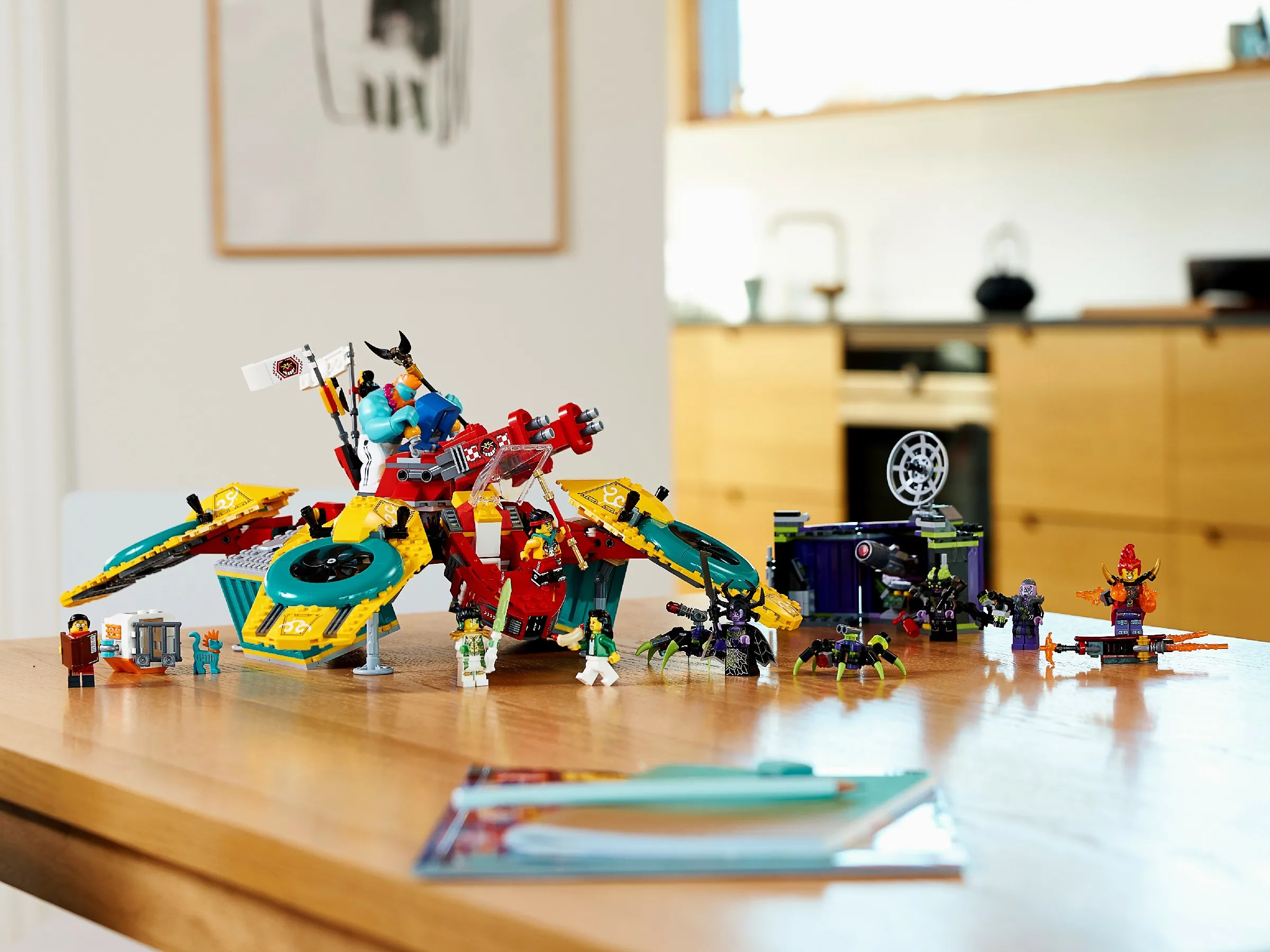 Фото LEGO & Monkie детский Моноцикл, детская команда дронекоптера, детские строительные блоки, игрушки, подарок 80023 №4