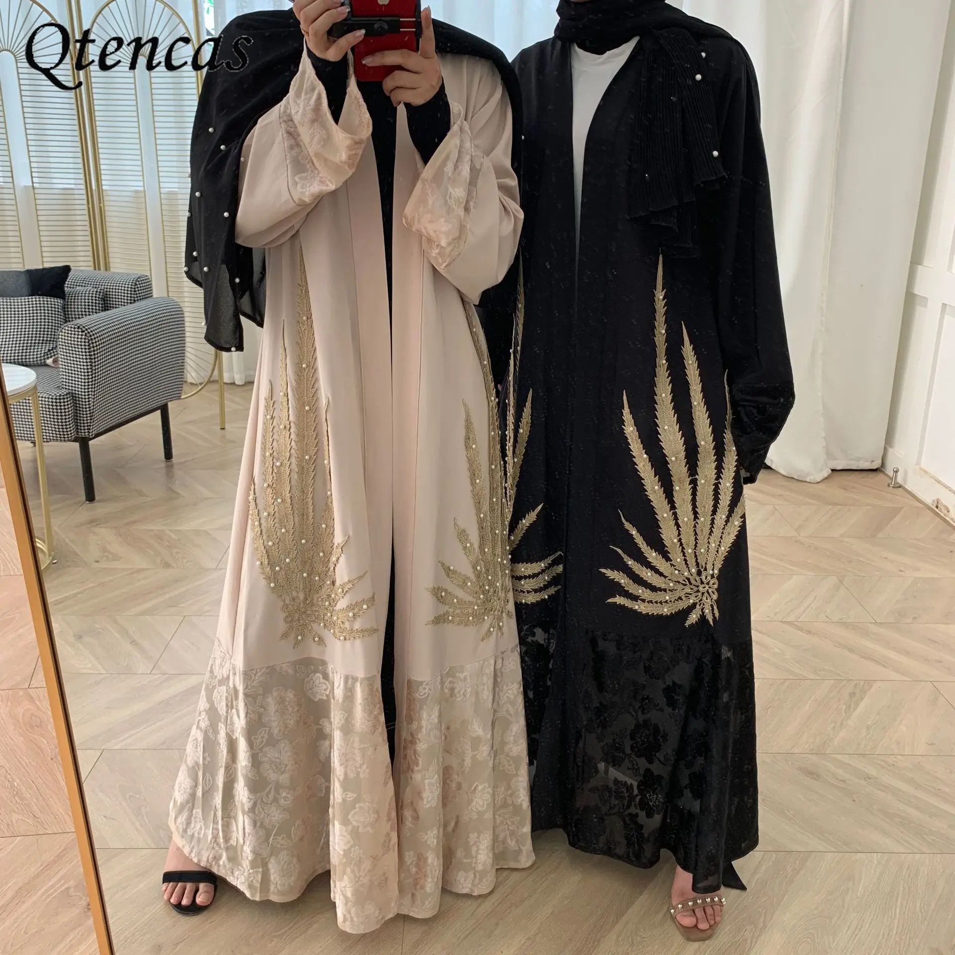 ИД Мубарек открытая Дубай Abaya кимоно женское мусульманское хиджаб платье женская одежда Caftan Marocain халаты